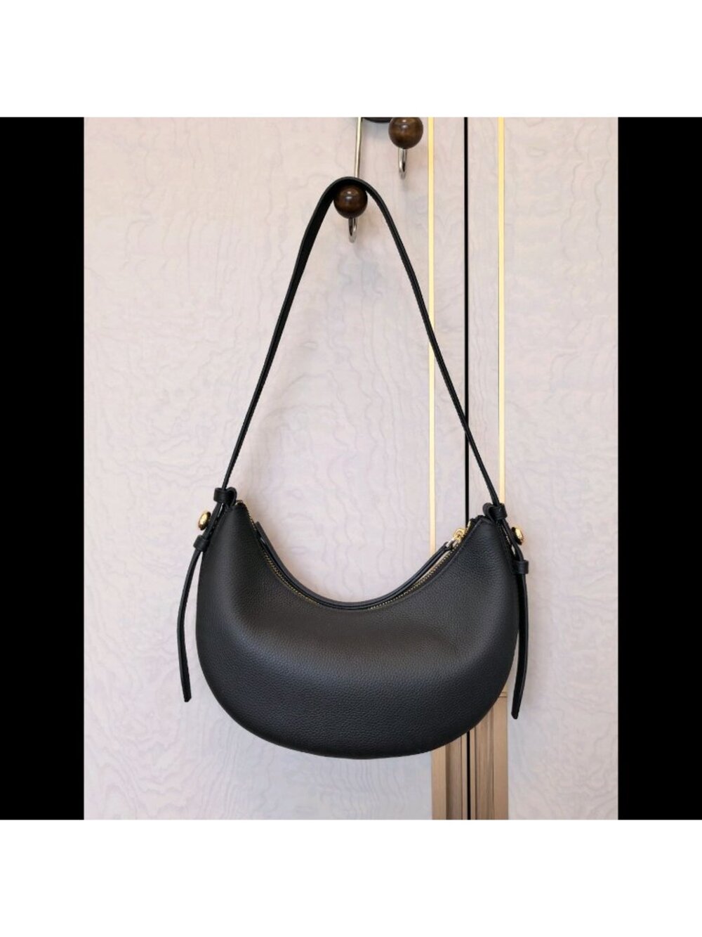 Tory Burch Romy Half Moon Shoulder Bag Black OS - Picture 12 of 14